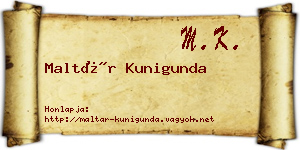 Maltár Kunigunda névjegykártya